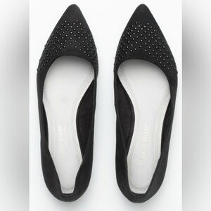 Black Studded Women's Flats